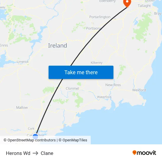 Herons Wd to Clane map