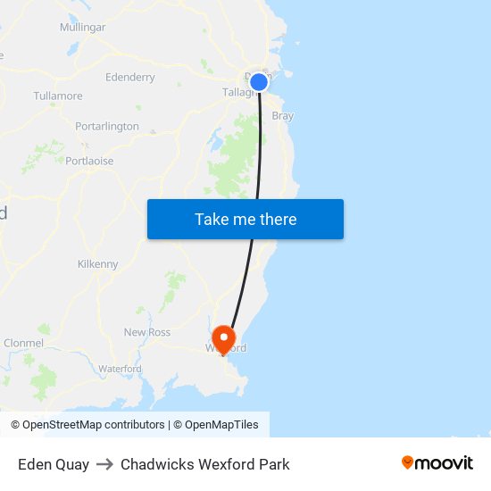 Eden Quay to Chadwicks Wexford Park map