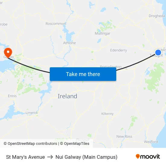 St Mary's Avenue to Nui Galway (Main Campus) map