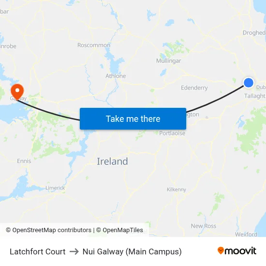 Latchfort Court to Nui Galway (Main Campus) map