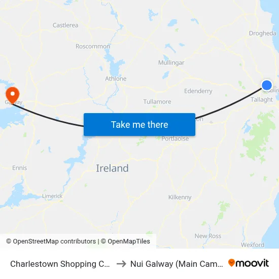 Charlestown Shopping Centre to Nui Galway (Main Campus) map