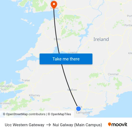 Ucc Western Gateway to Nui Galway (Main Campus) map