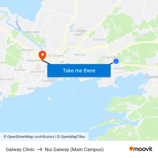 Galway Clinic to Nui Galway (Main Campus) map
