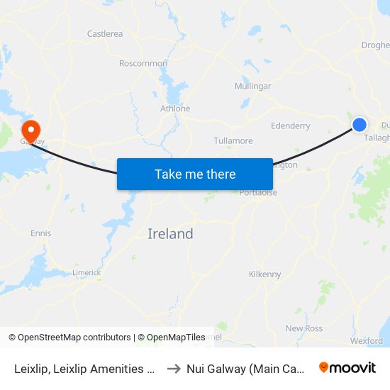 Leixlip, Leixlip Amenities Centre to Nui Galway (Main Campus) map