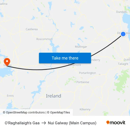 O'Raghallaigh's Gaa to Nui Galway (Main Campus) map