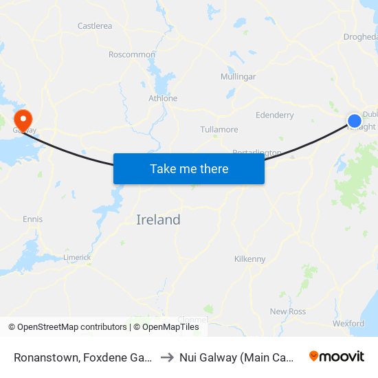 Ronanstown, Foxdene Gardens to Nui Galway (Main Campus) map