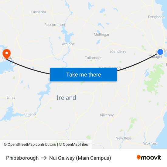 Phibsborough to Nui Galway (Main Campus) map