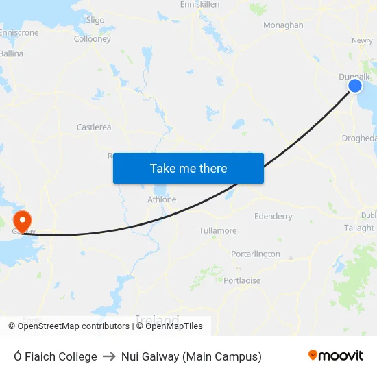 Ó Fiaich College to Nui Galway (Main Campus) map