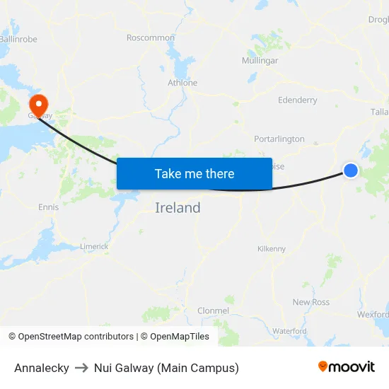 Annalecky to Nui Galway (Main Campus) map