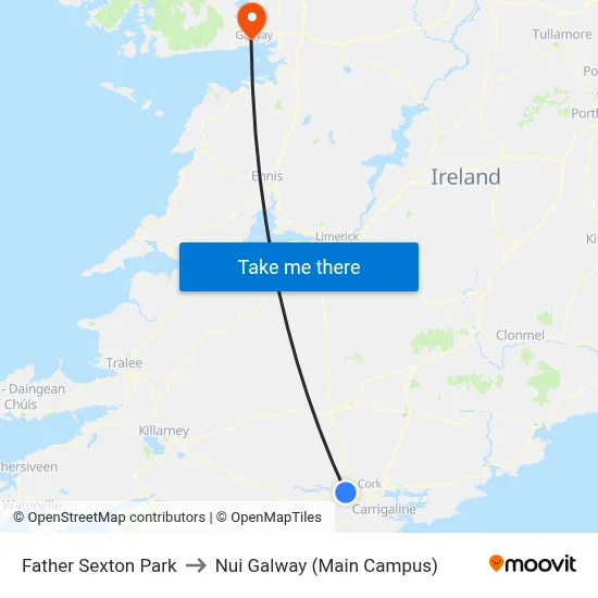 Father Sexton Park to Nui Galway (Main Campus) map