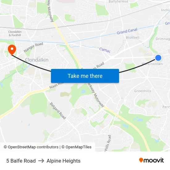 5 Balfe Road to Alpine Heights map