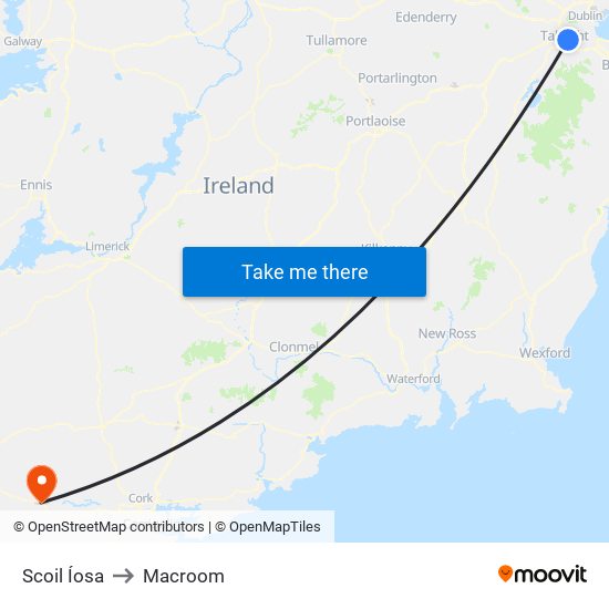 Scoil Íosa to Macroom map