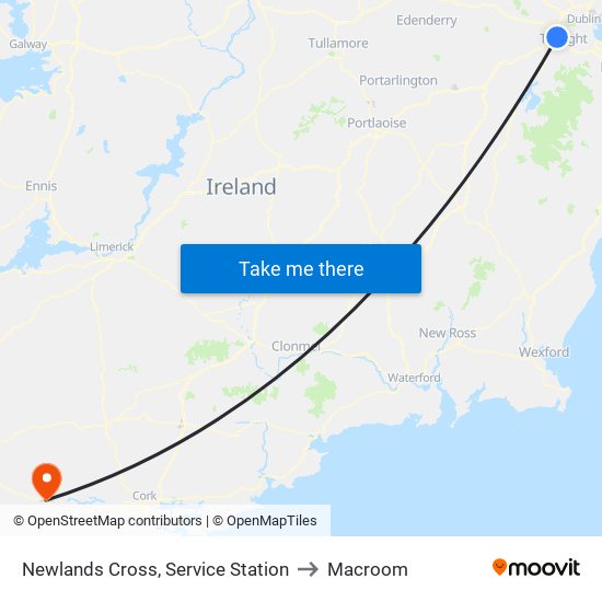 Newlands Cross, Service Station to Macroom map