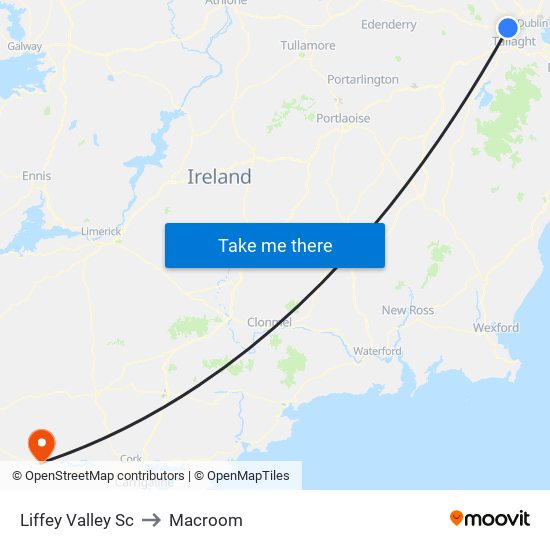 Liffey Valley Sc to Macroom map