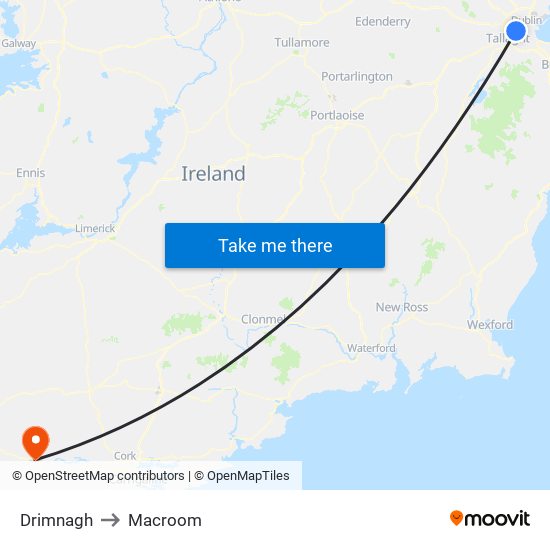 Drimnagh to Macroom map