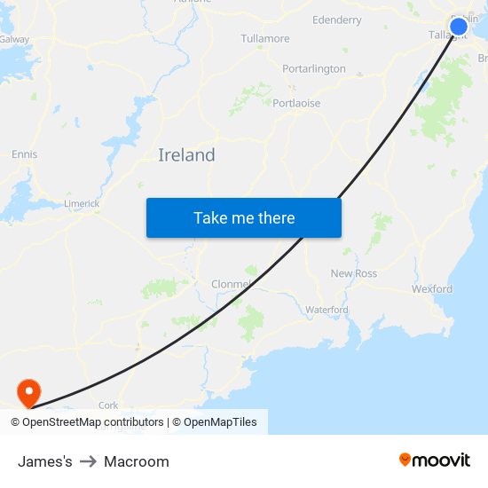 James's to Macroom map