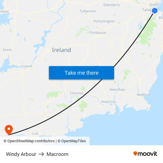 Windy Arbour to Macroom map