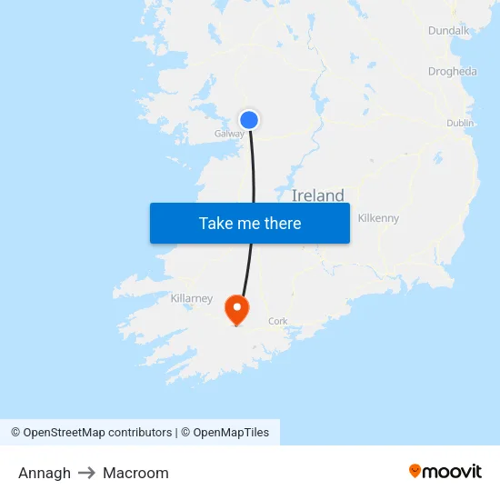 Annagh to Macroom map