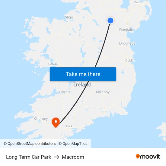 Long Term Car Park to Macroom map