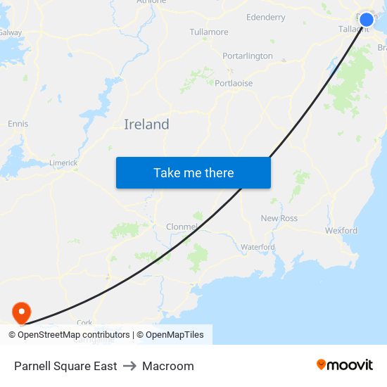 Parnell Square East to Macroom map