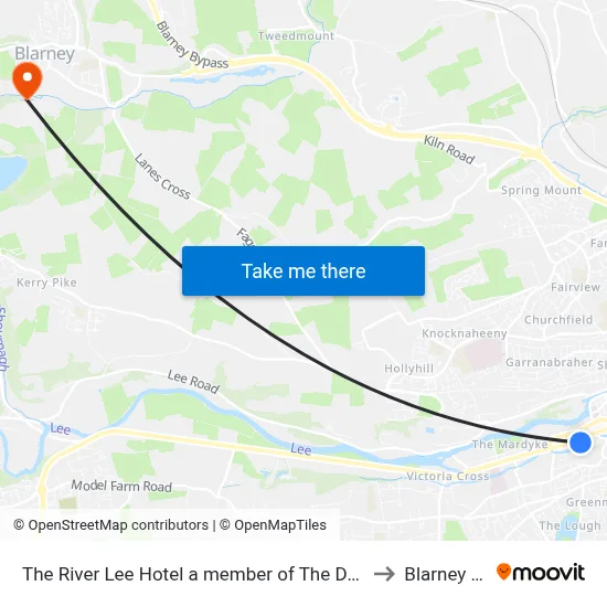 The River Lee Hotel a member of The Doyle Collection Cork to Blarney Castle map
