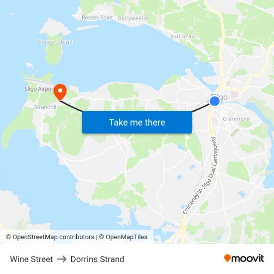 Wine Street to Dorrins Strand map