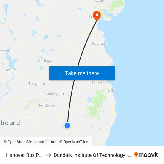 Hanover Bus Park to Dundalk Institute Of Technology - Dkit map