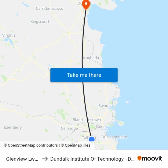Glenview Lwns to Dundalk Institute Of Technology - Dkit map