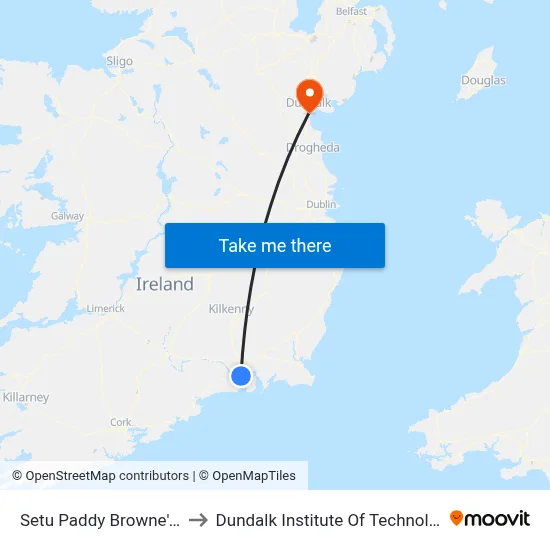 Setu Paddy Browne's Road to Dundalk Institute Of Technology - Dkit map