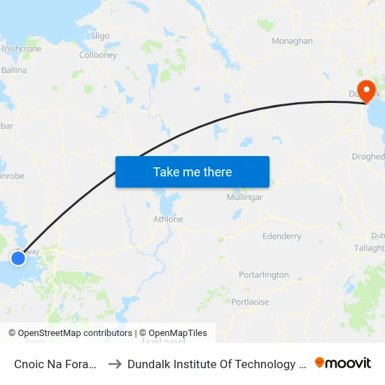 Cnoic Na Foraoise to Dundalk Institute Of Technology - Dkit map