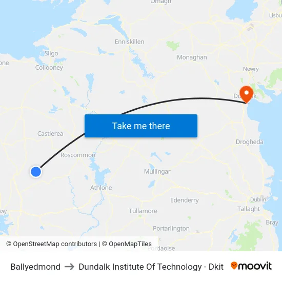 Ballyedmond to Dundalk Institute Of Technology - Dkit map