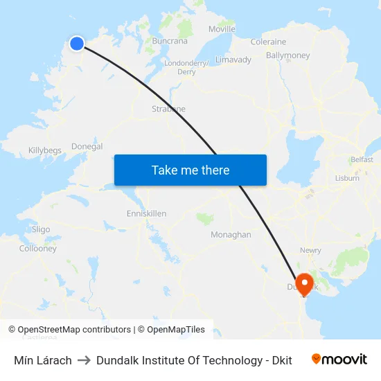 Mín Lárach to Dundalk Institute Of Technology - Dkit map