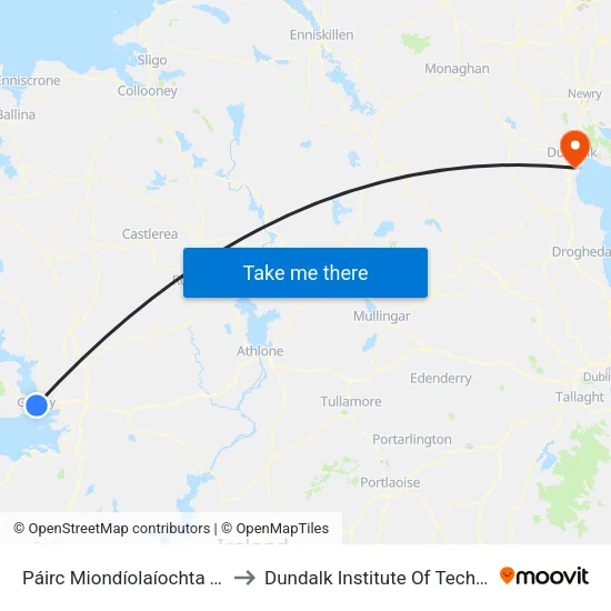 Páirc Miondíolaíochta Thír Oileáin to Dundalk Institute Of Technology - Dkit map