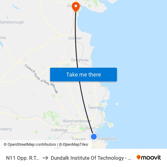 N11 Opp. R.T.E. to Dundalk Institute Of Technology - Dkit map