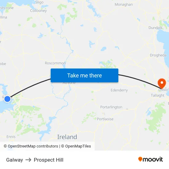 Galway to Prospect Hill map