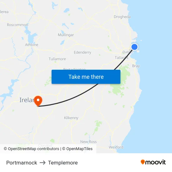 Portmarnock to Templemore map