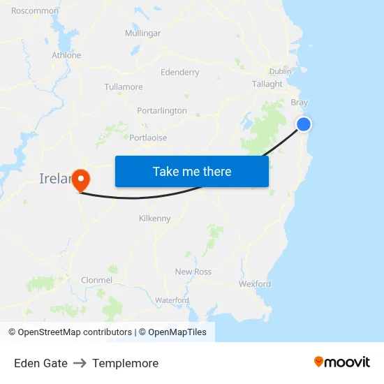 Eden Gate to Templemore map
