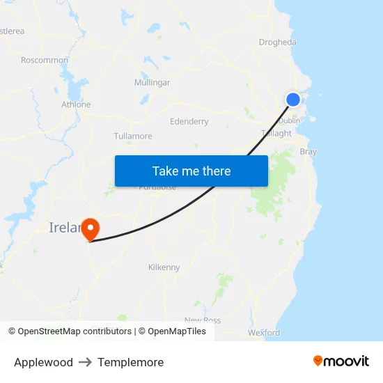 Applewood to Templemore map