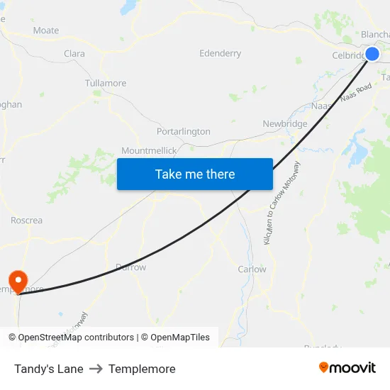 Tandy's Lane to Templemore map