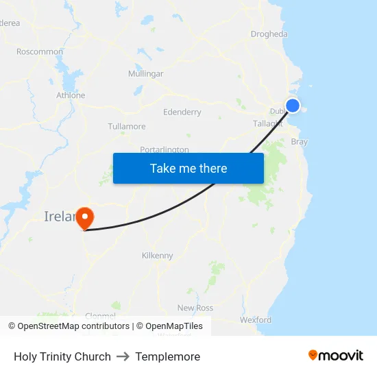 Holy Trinity Church to Templemore map