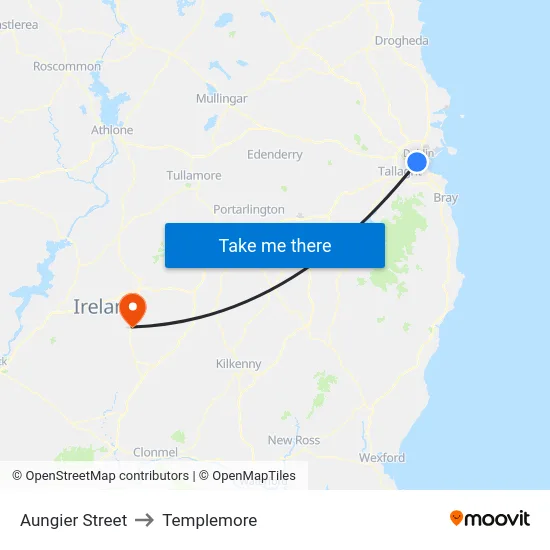 Aungier Street to Templemore map