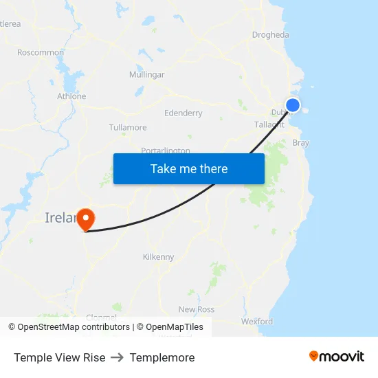 Temple View Rise to Templemore map