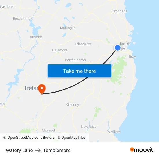 Watery Lane to Templemore map