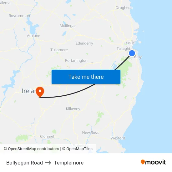 Ballyogan Road to Templemore map
