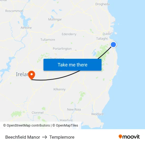 Beechfield Manor to Templemore map