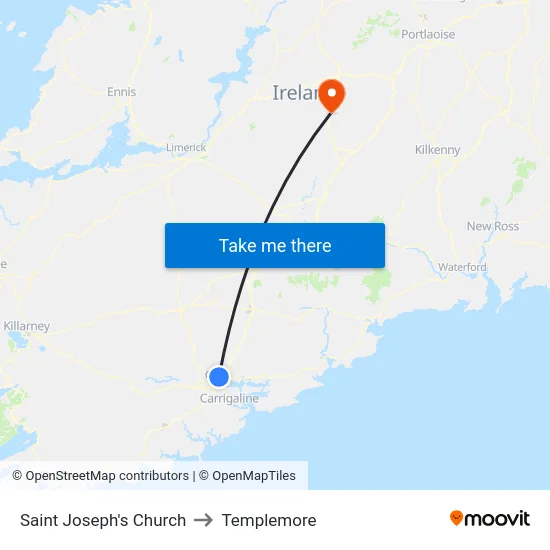 Saint Joseph's Church to Templemore map