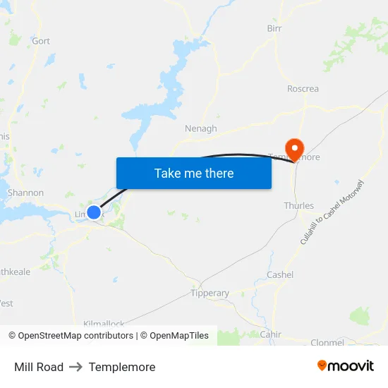 Mill Road to Templemore map
