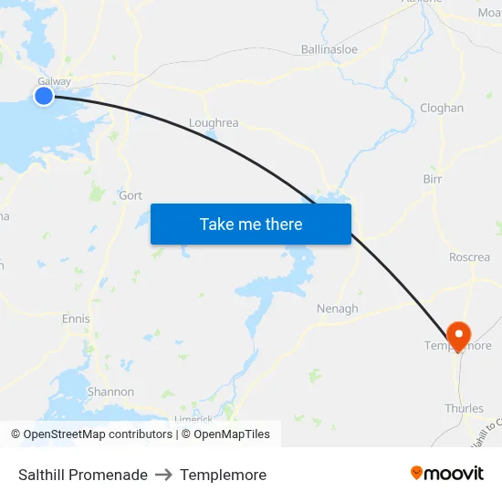 Salthill Promenade to Templemore map