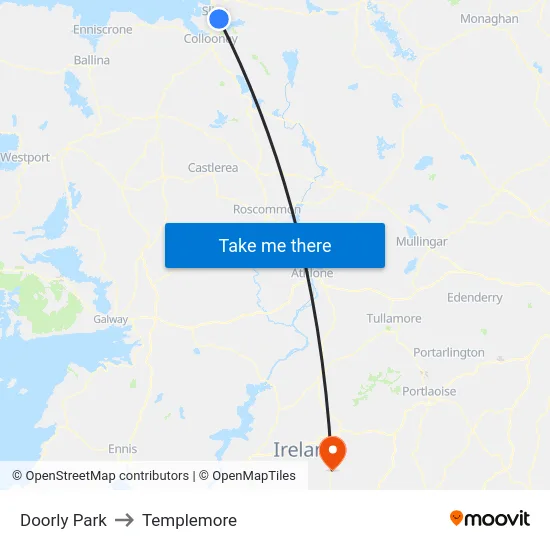 Doorly Park to Templemore map