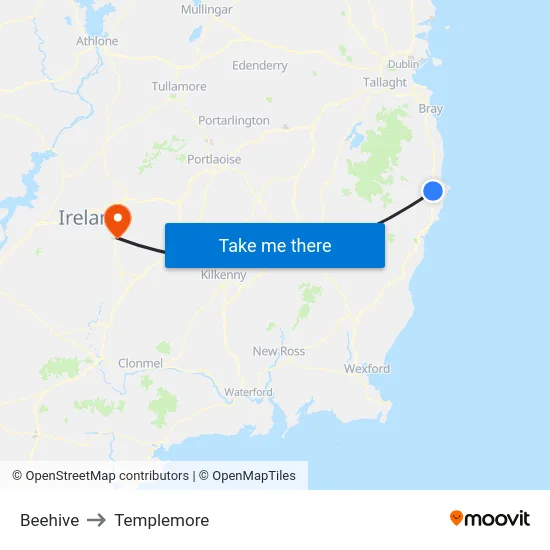 Beehive to Templemore map
